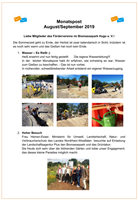 Monatspost August/September 2019