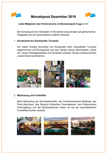 Monatspost Dezember 2019