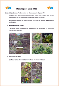 Monatspost März 2020