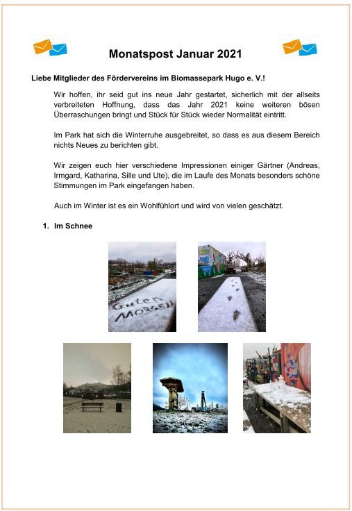 Monatspost Januar 2021