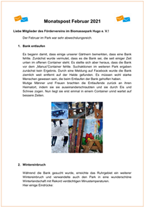 Monatspost Februar 2021