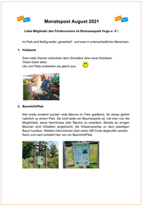 Monatspost August 2021