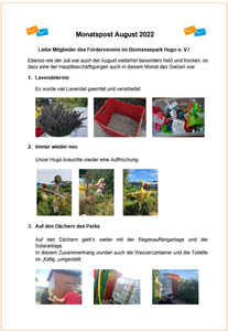 Monatspost August 2022