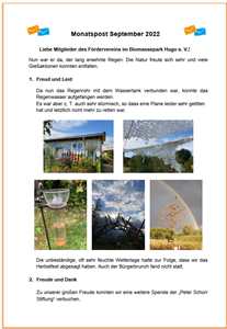 Monatspost September 2022