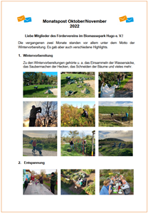 Monatspost Okt/Nov 2022
