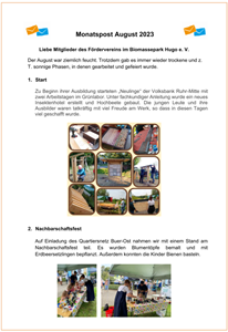 Monatspost August 2023
